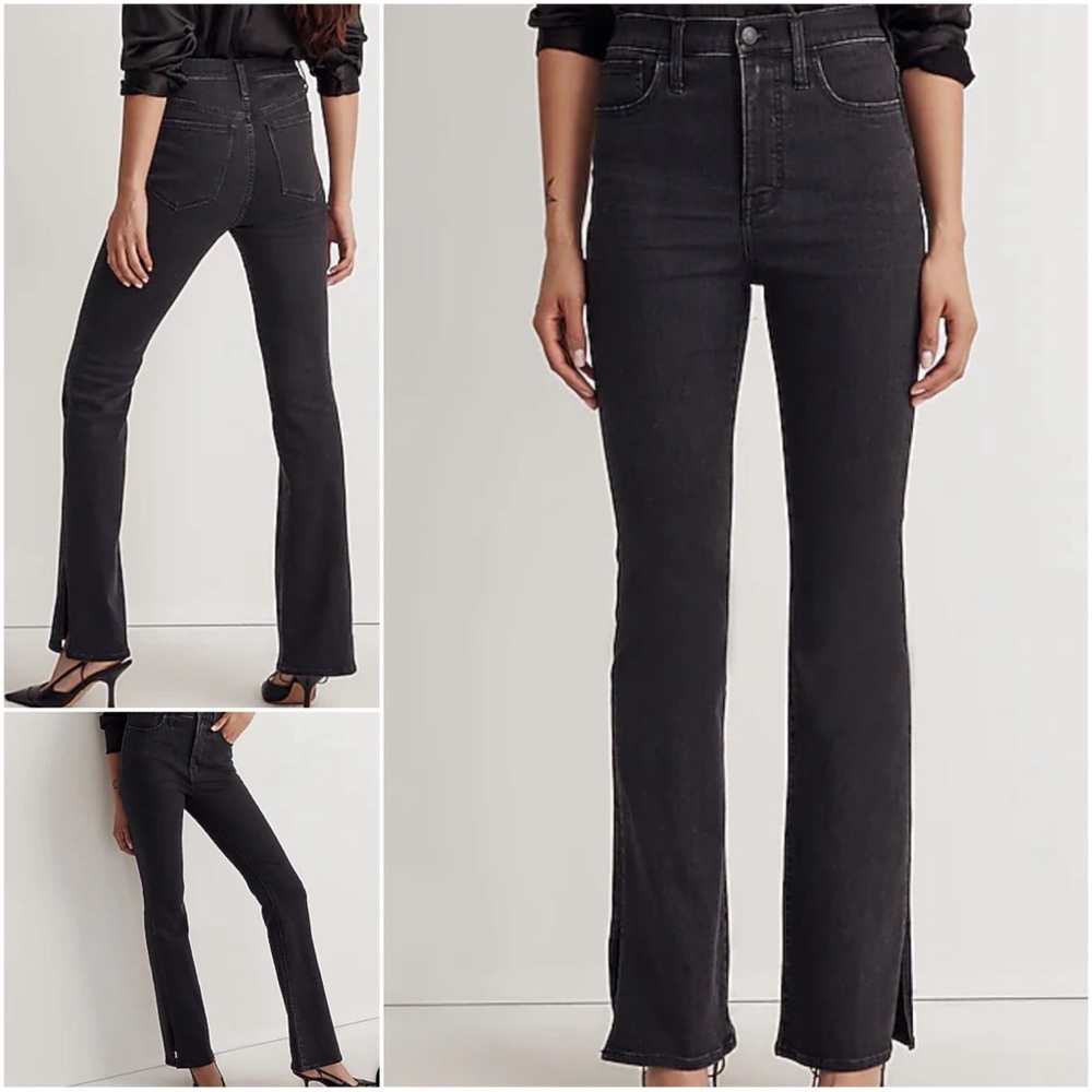 MADEWELL Roadtripper Skinny Flare Jeans Bellhaven Wash Slit-Hem Edition Size 28